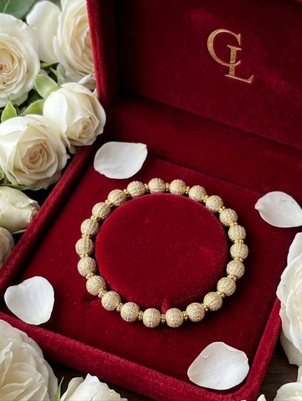 Cubic Zirconia Micro Pave 18k Gold Plated Bracelet